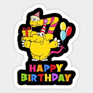 7th Birthday Party 7 Year Old Seven Years Sticker